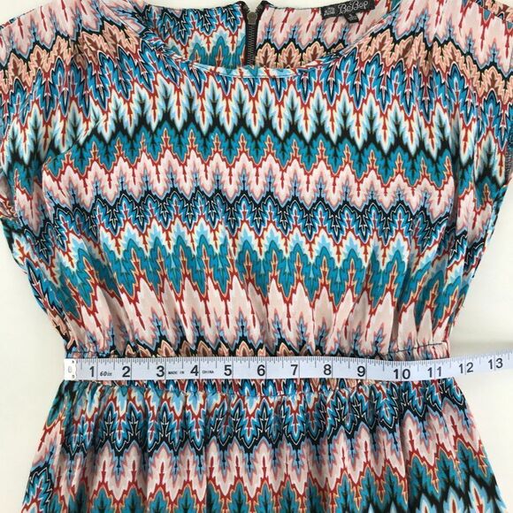 BeBop Scoop Neck Dress Juniors' Size Small Cap Sleeves Back Zip 100% Rayon Short - Picture 7 of 11
